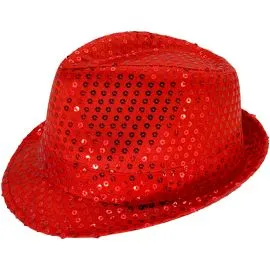 Wholesale Sparkling Red Sequin Fedora - Side