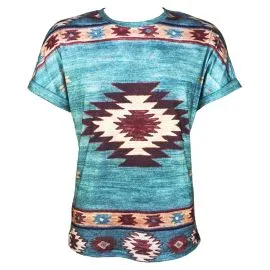 Turquoise Western T Shirts Wholesale Front side