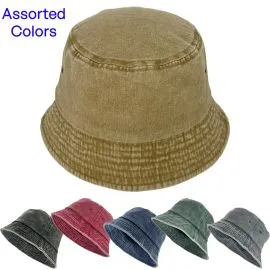 Wholesale Blank Bucket Hats in Bulk - Vintage Cotton Hats bulk options