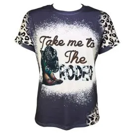 Take me to the Rodeo design Gray Western T shirts in bulk