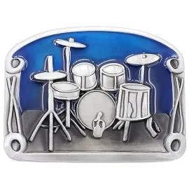 Wholesale Blue Drum Set Belt Buckle