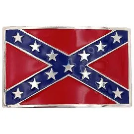 Bulk Belt Buckles - Confederation Flag Belt Buckle