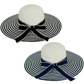 Elegant Sunshade Summer Beach Straw Hat in wholesale