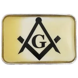 Mason Belt Buckle - Yellow Background