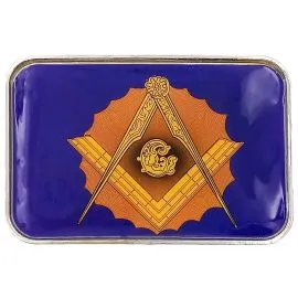 Yellow & Blue Mason Belt Buckle