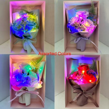 LED Light up Scented Valentine Roses Assorted Colors