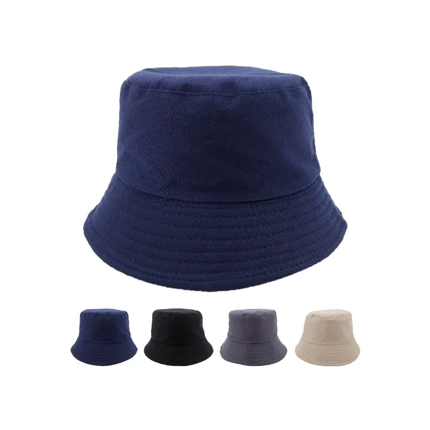 Children s Plain Color Summer Bucket Hats