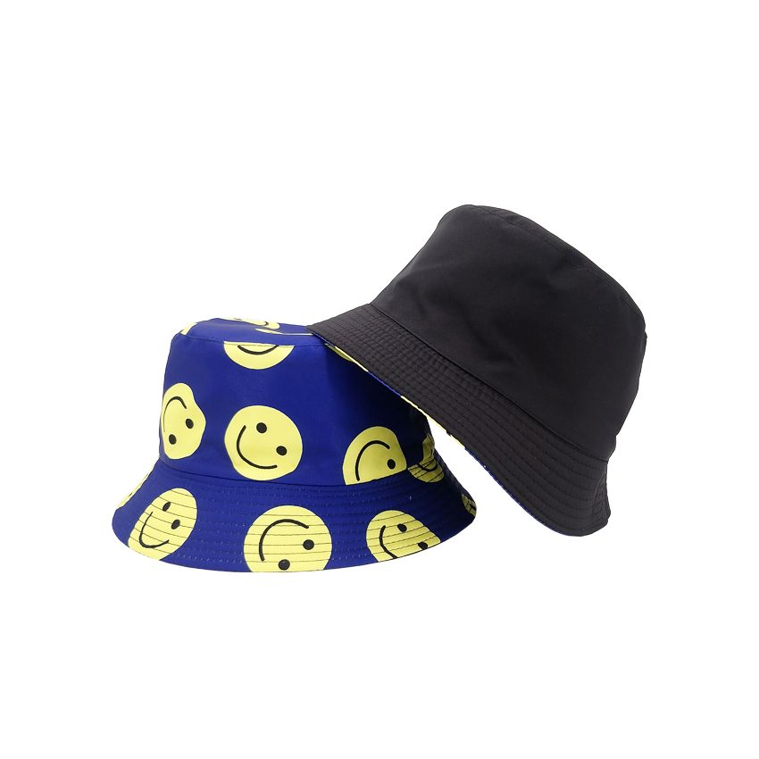 Wholesale Happy Face Emoji Pattern Bucket Hat