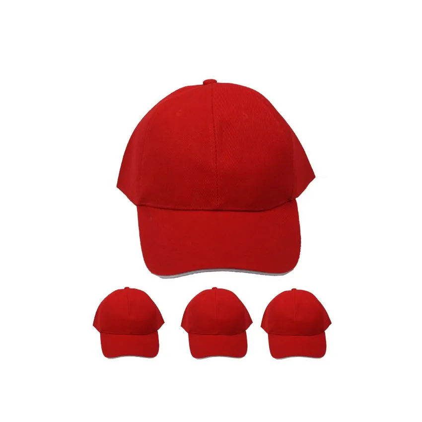 Red plain hat online