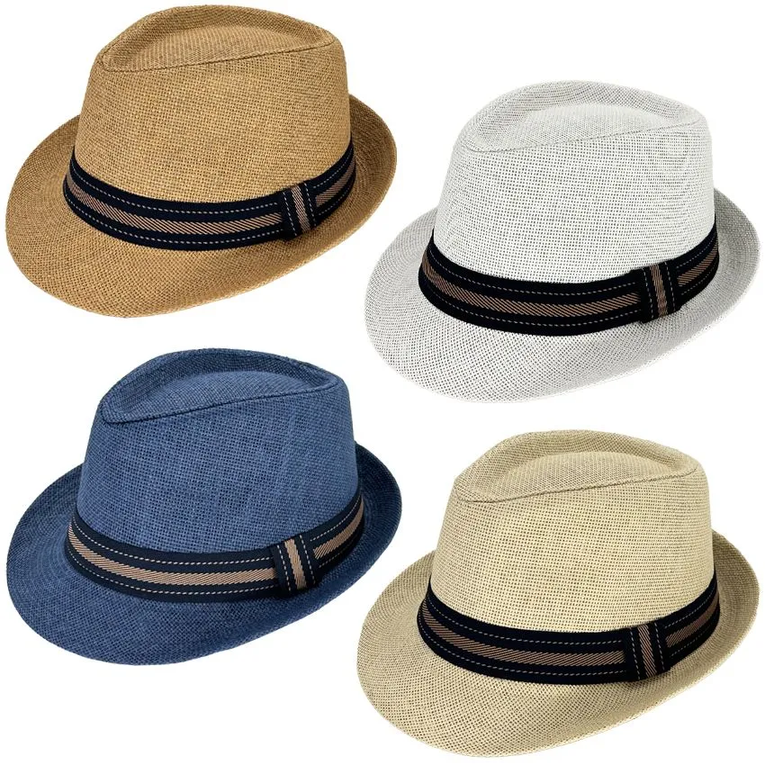 Quality Trilby Fedora Hat with Strip Hatband for Men and Women