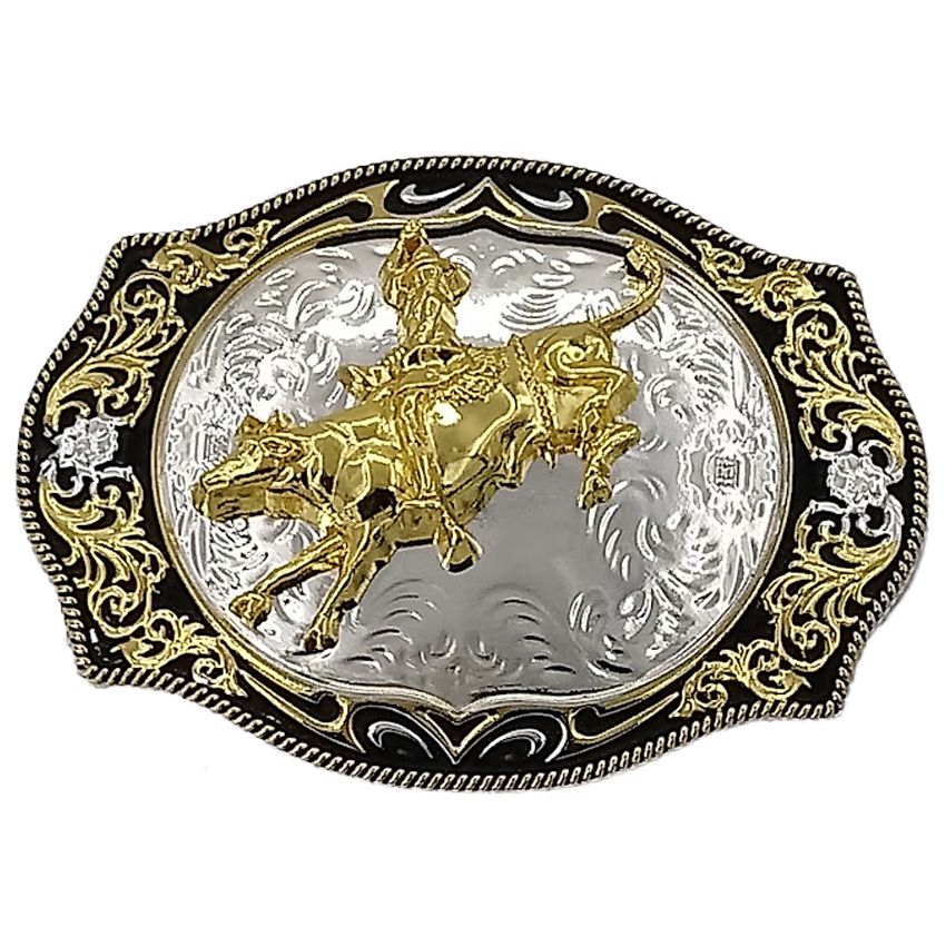 Golden Bull Rider Belt Buckle - Bulk & Wholesale