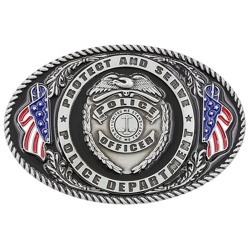 Police Belt Buckle - Police Emblem Edition