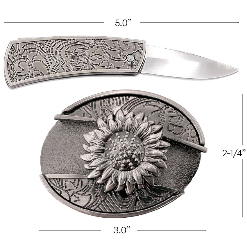 Sunflower Knife Belt Buckles Wholesale - Unique & Stylish