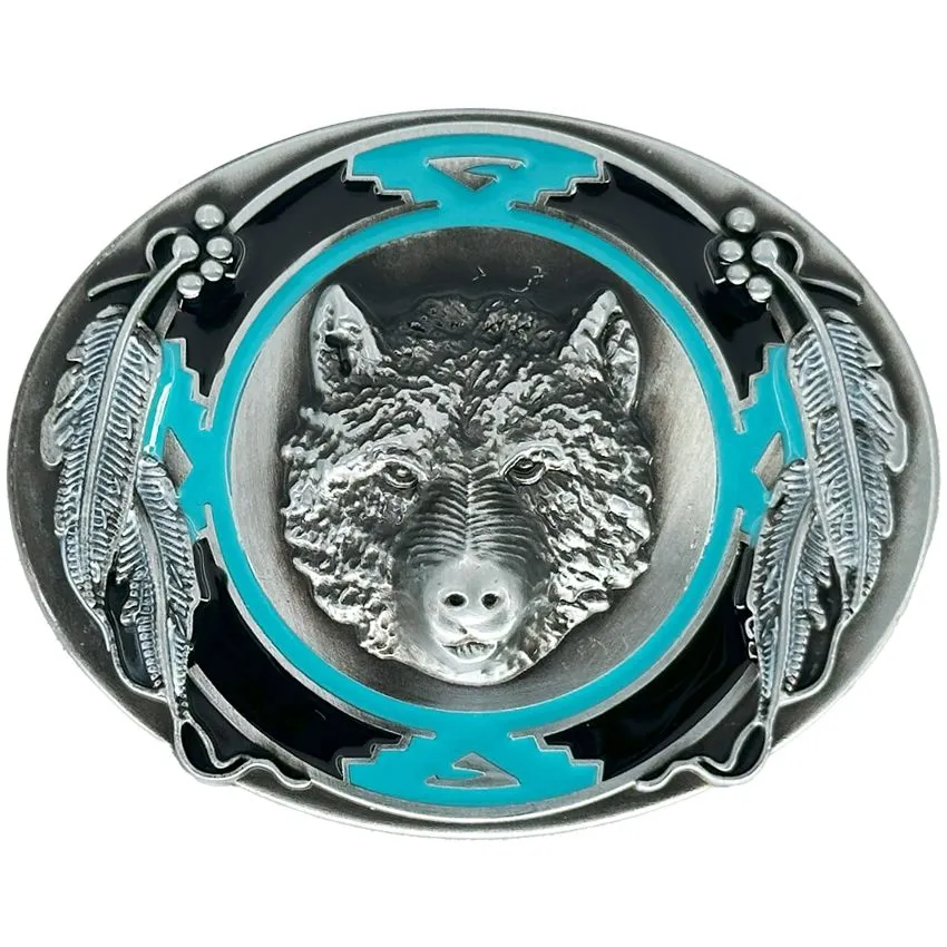 Turquoise Silver Bear Belt Buckle Wholesale Offers