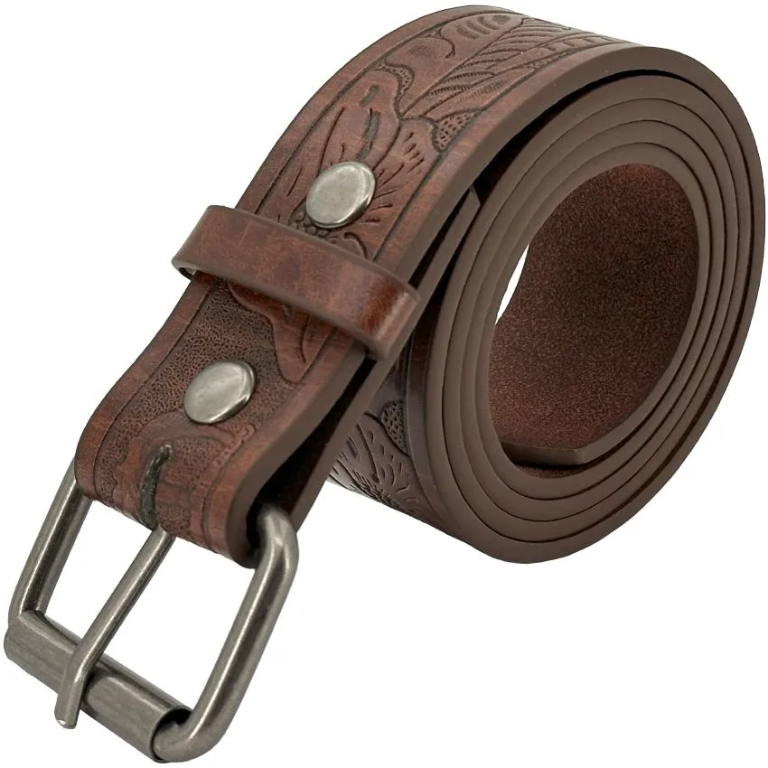 Praying Cowgirl Floral Brown Western Belts for Women and Men