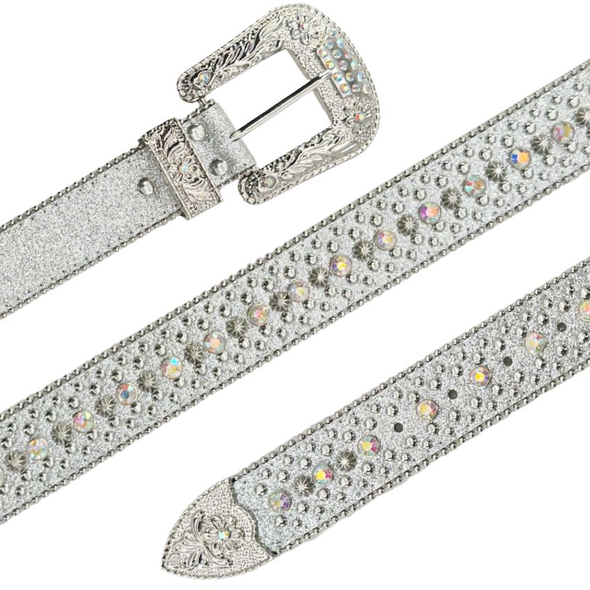 Wholesale Rhinestone Belts in Bulk - Silver Bling