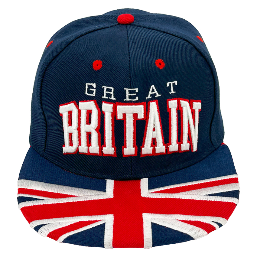 Great Britain Embroidered Navy Blue Snapback HATs