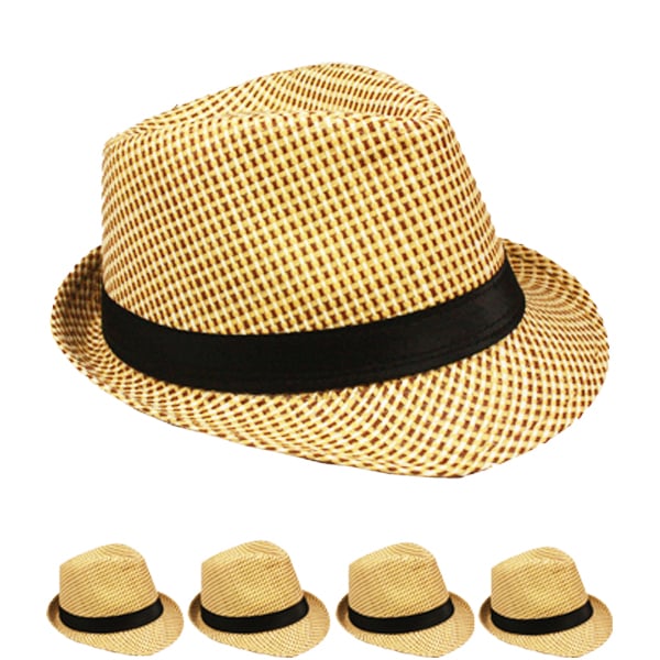 High-Quality Classic Black Cuban Style Trilby Fedora HAT