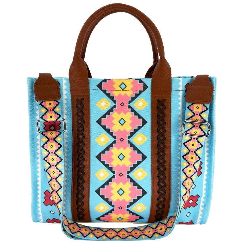 Light Turquoise Country Style Tote BAGs with HandBAG and Shoulder BAG Design