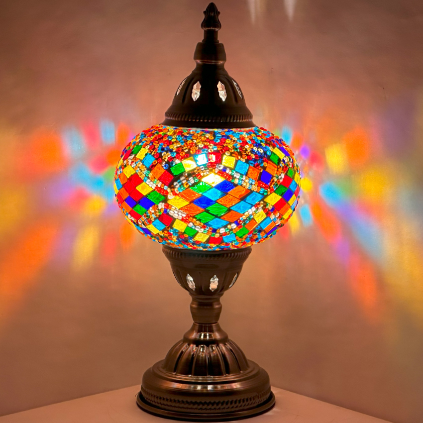 Hot Rainbow DIAMOND Road Turkish Mosaic Lamp - Without Bulb