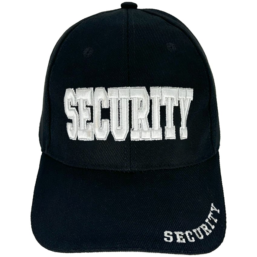 SECURITY Embroidered Black Baseball Cap