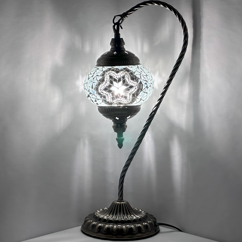 Moonlight Swan Neck Handmade Mosaic GLASS Lamps - Without Bulb