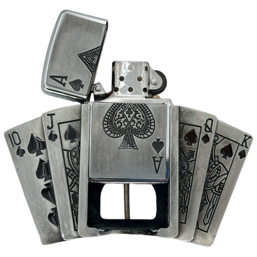 Vintage LIGHTER Buckles - Play Cards Design