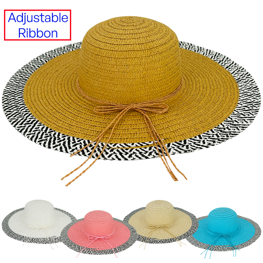 Wide Brim Floppy Beach HATs for Ladies with Assorted Colors