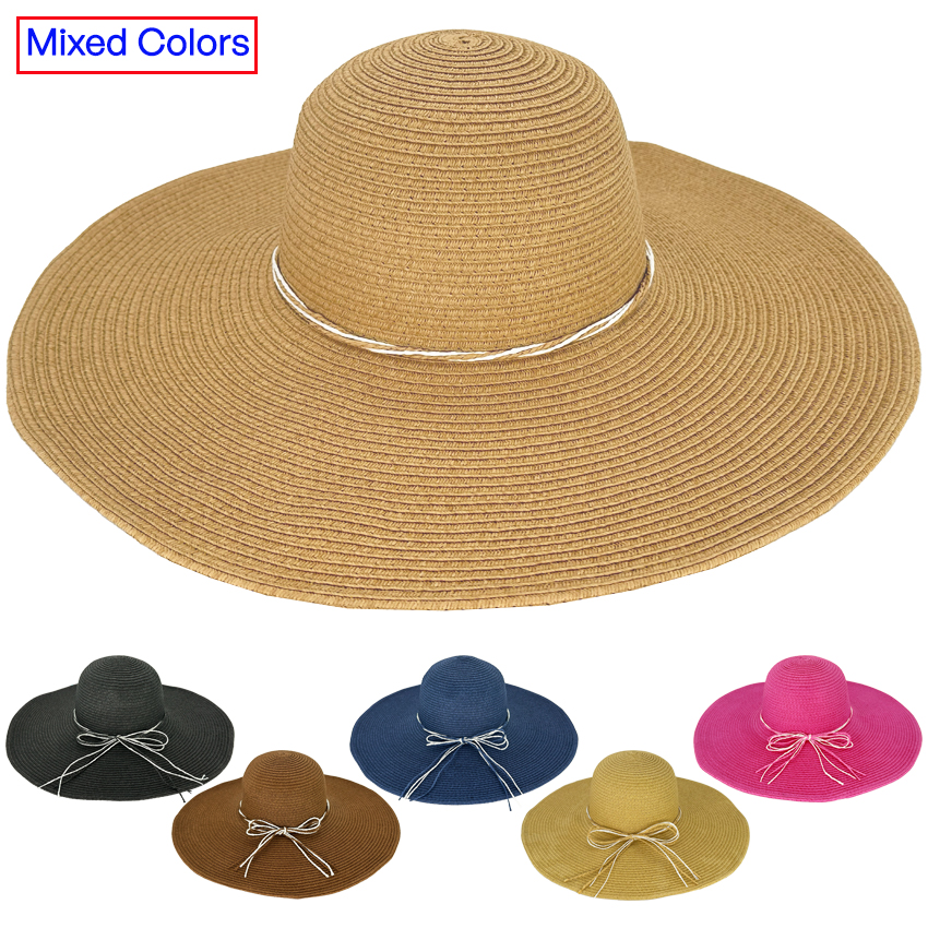 Wide Brim Summer Hats for Ladies - METAL Brim Support | 6 Colors