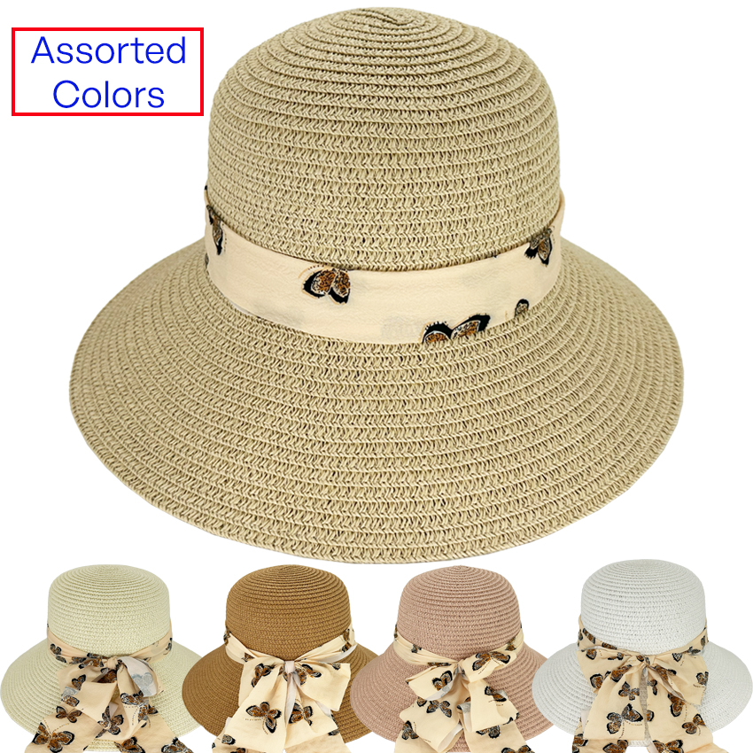 Women's Sun HATs with Butterfly Pattern Band