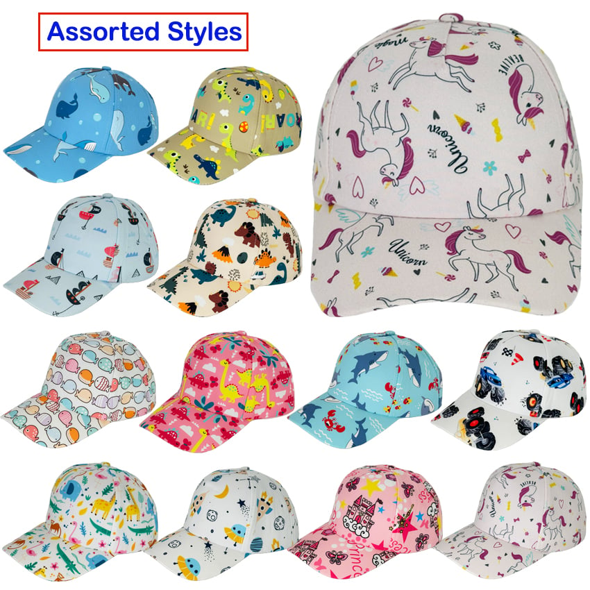 Youth Baseball HAT Set with Assorted Styles - Kids Snapback Caps | 36 PCS