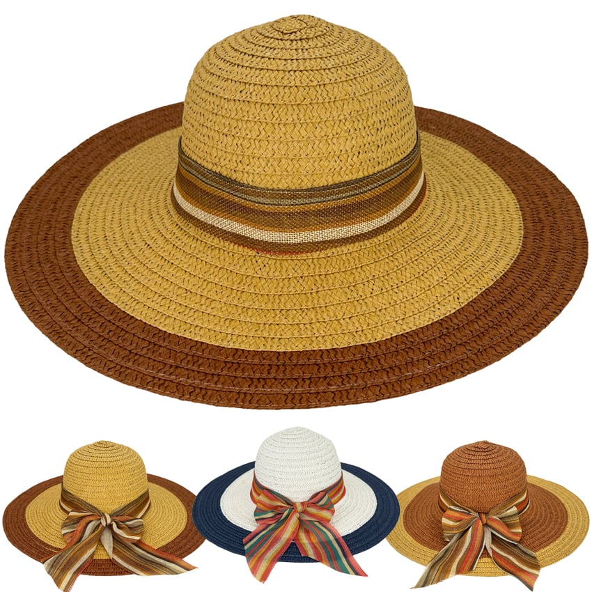 Women Summer HATS with Quality Mesh Ribbon