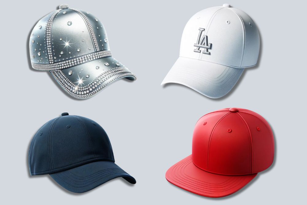 blank, rhinestone, baseball caps