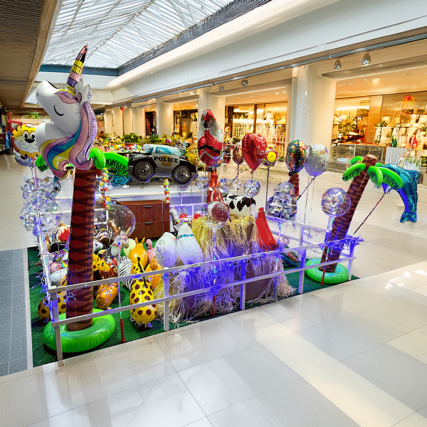 balloon concept in a shopping mall