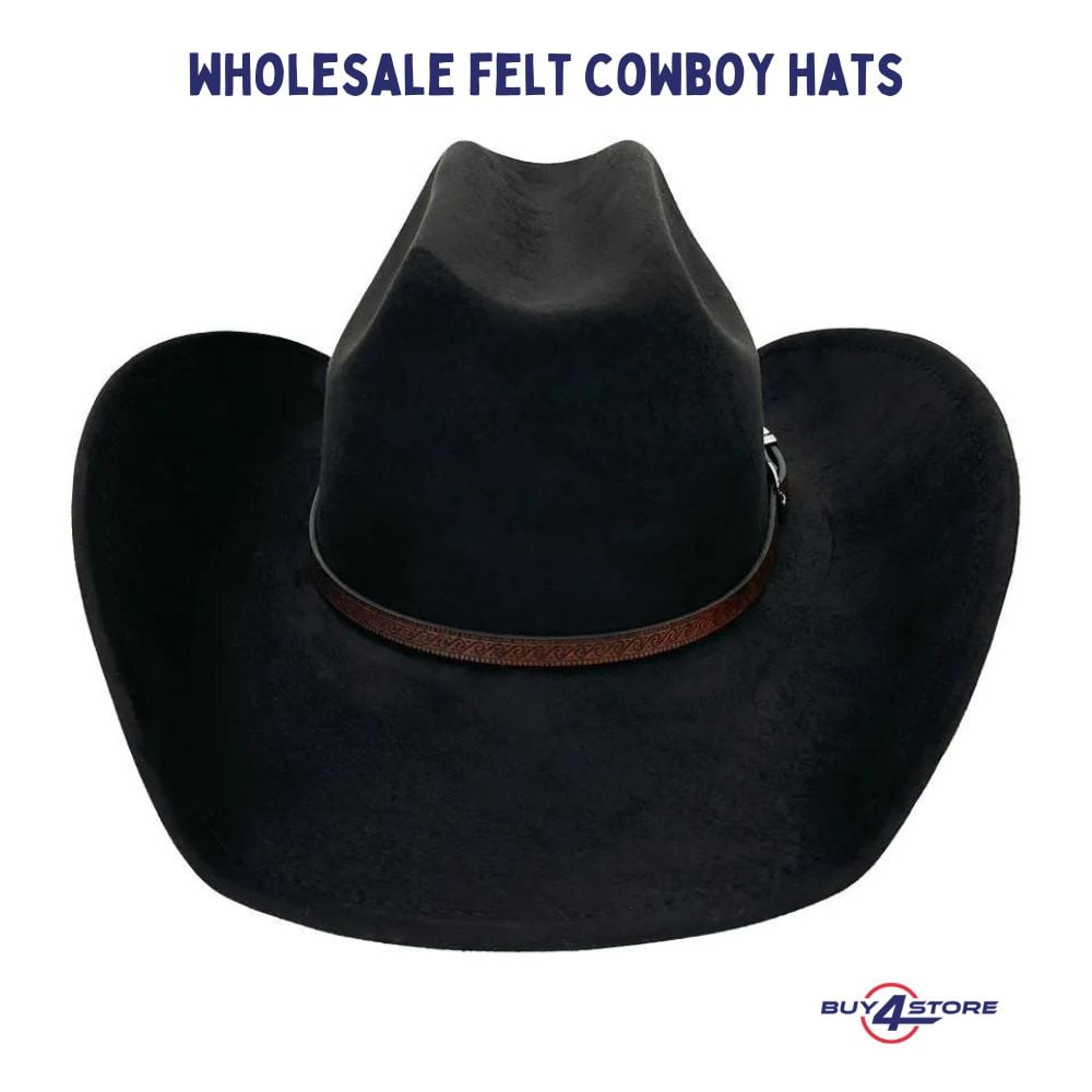 black felt cowboy hat