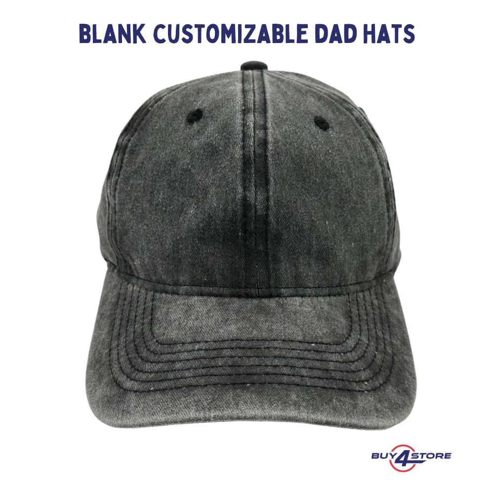 black blank dad hats for gift