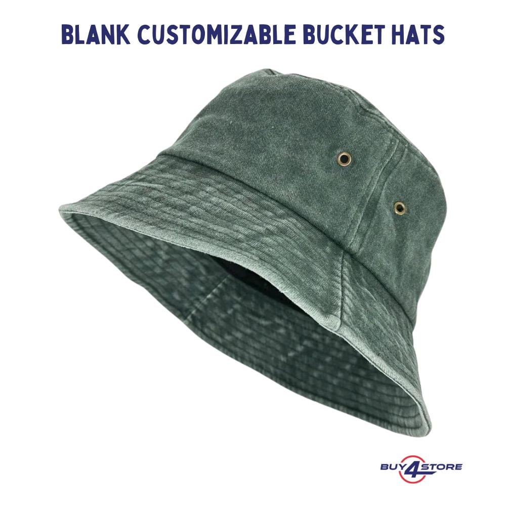 blank green bucket hats for gifting