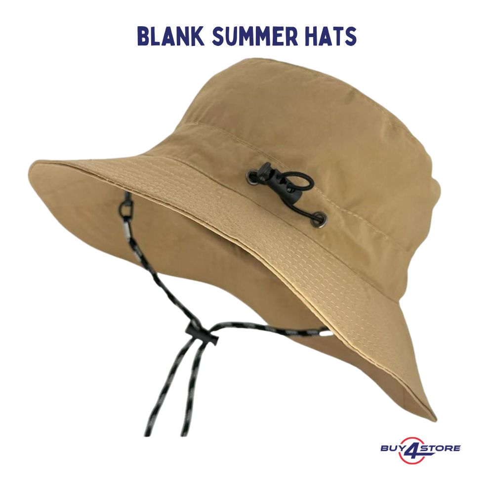 blank summer bucket hats