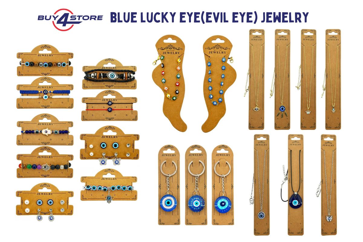 blue lucky evil eye jewelry accessories wholesale selections for retailers