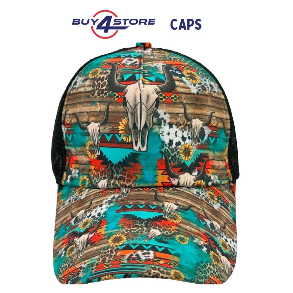 Bulk Baseball Caps With Western Designs