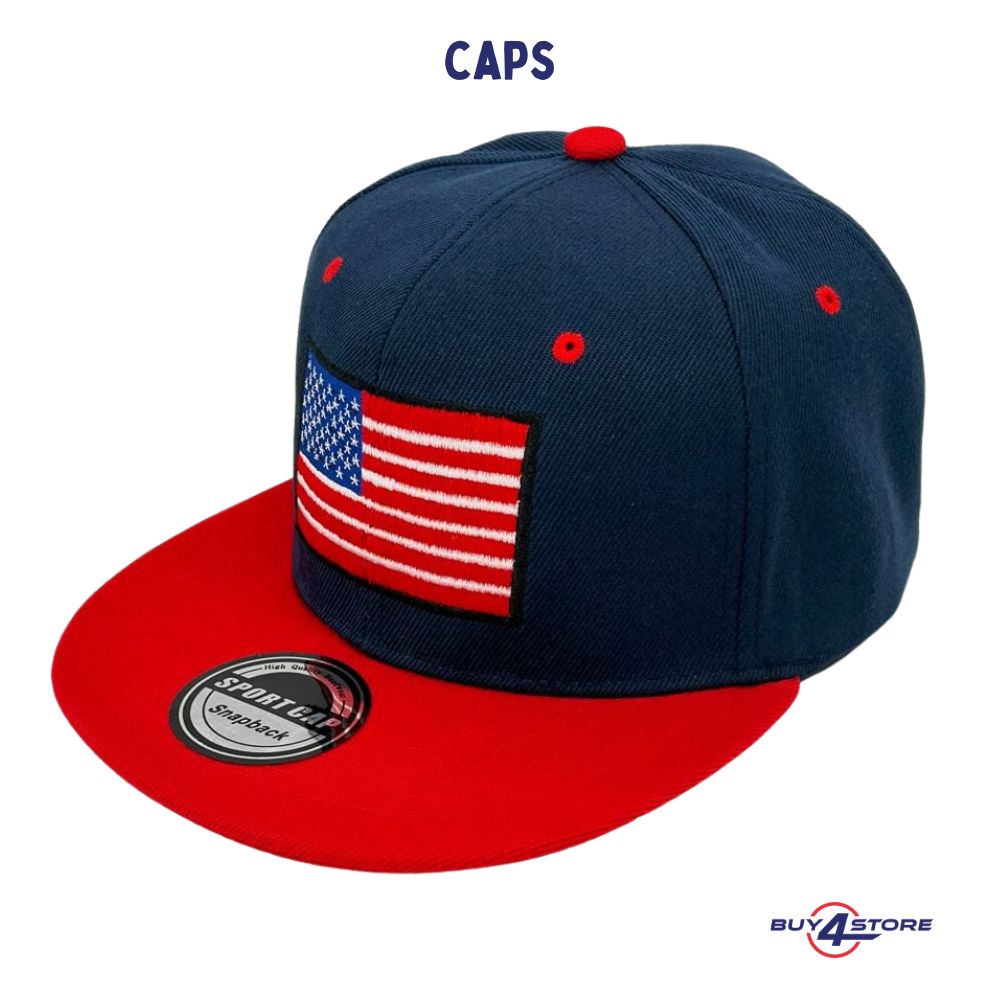 american flag embroidered snapback hat