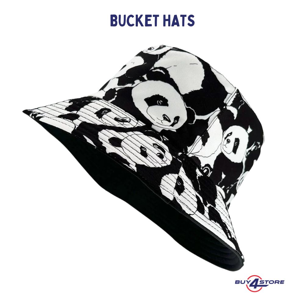 panda design bucket hat