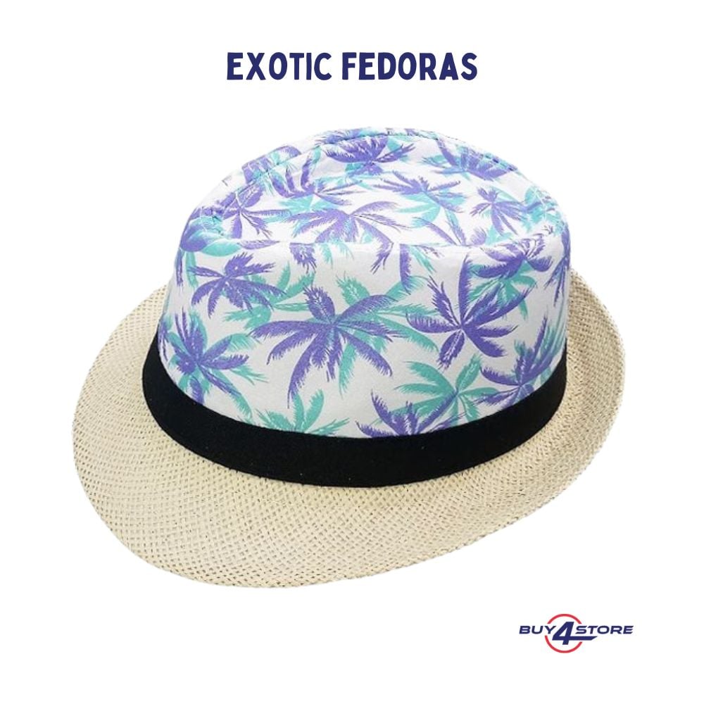 exotic beach fedora hat