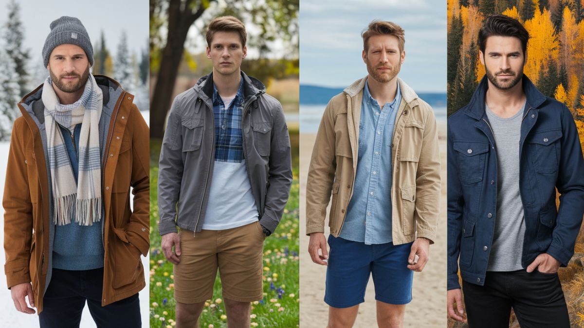 mens wearing seasonal clothings