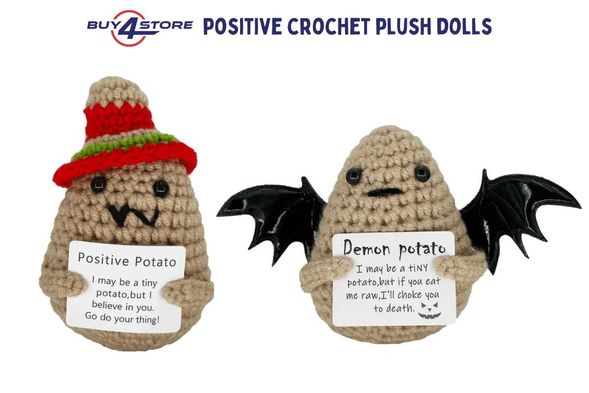 positive crochet potato dolss