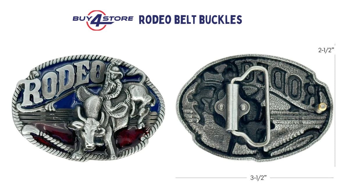 rodeo design western belt buckle