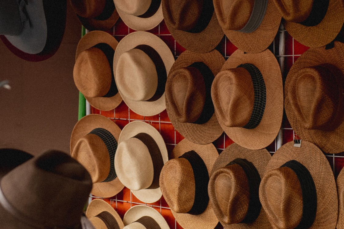 Straw Panama And Fedora Hats On Display 1