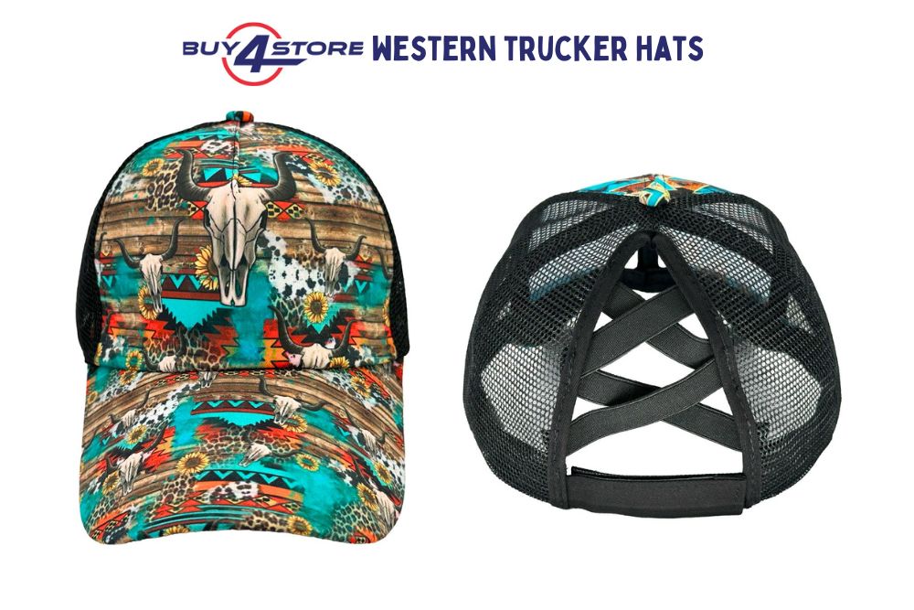 western native american style trucker hats