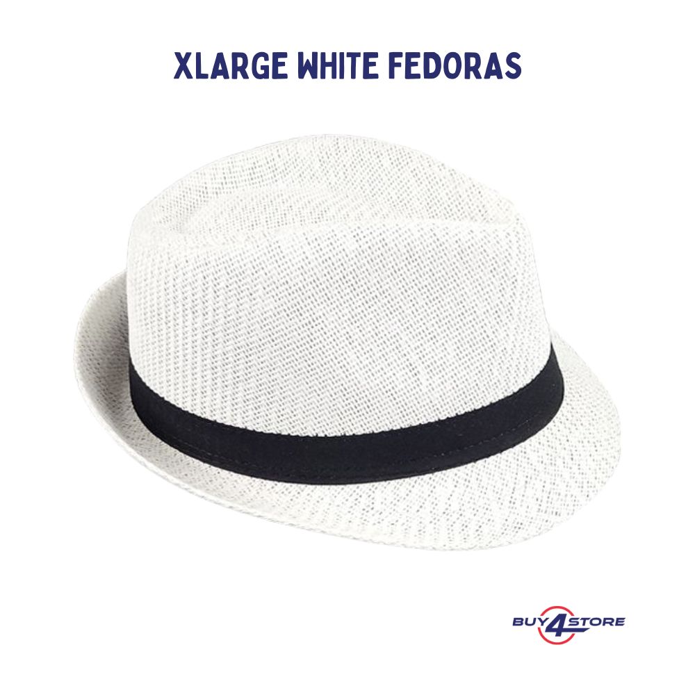 XLarge White fedora hat